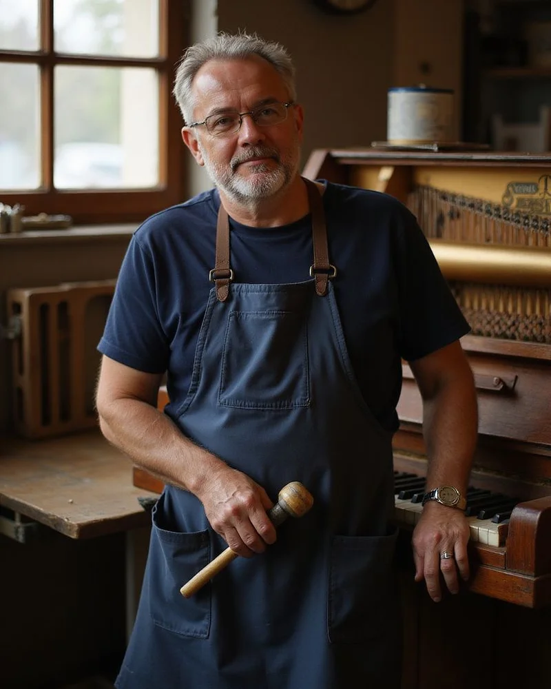 James Whitmore, co-founder and qualified piano technician