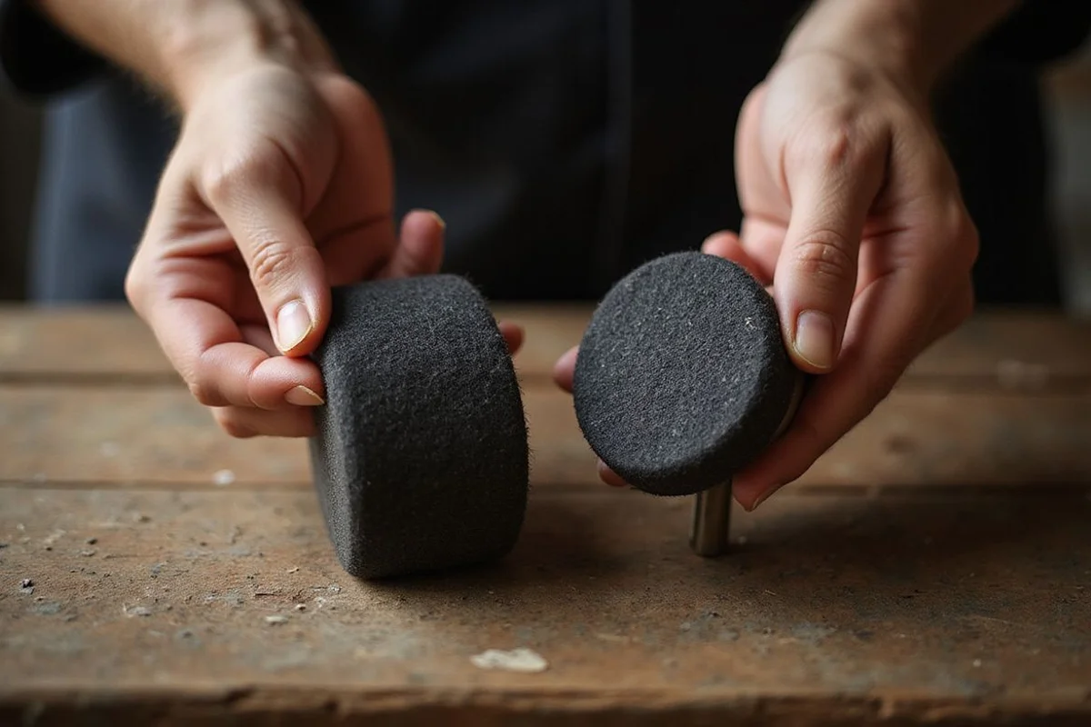 Comparing hammer felts from Yamaha and Kawai actions