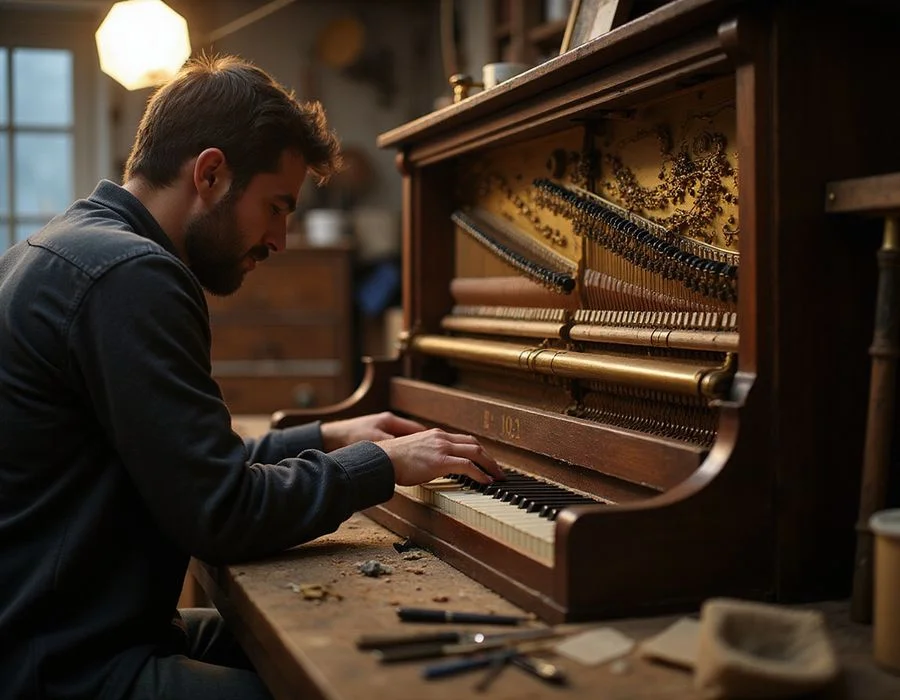 James at work in the Harrogate workshop