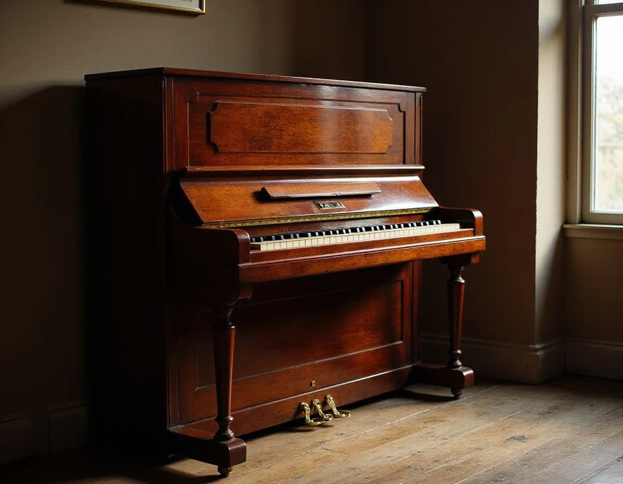 Restored Kemble upright in the showroom