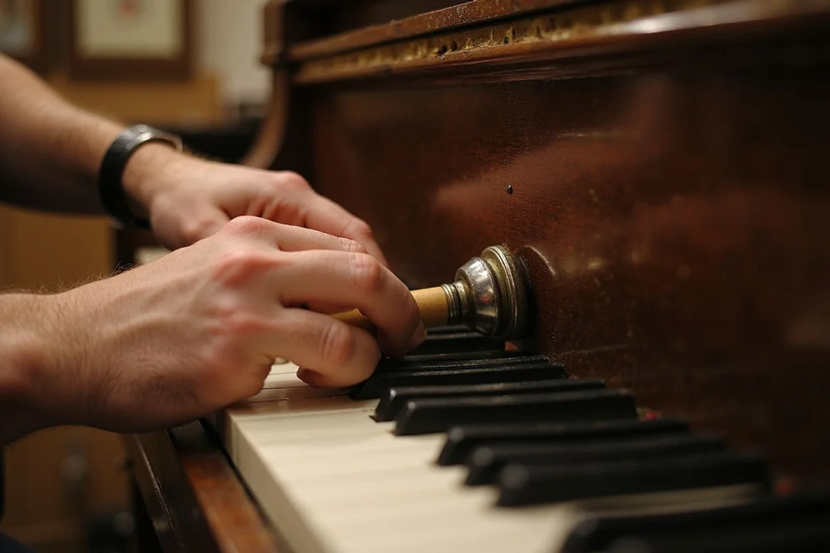 Fitting new hammer shanks to an upright piano action