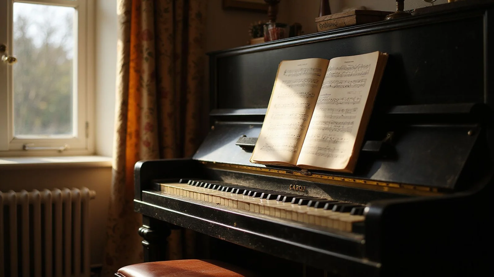 A Yamaha B1 compact upright in a family home